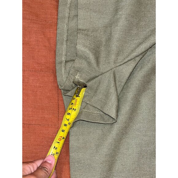 NWT PrettyLittleThing Khaki Linen Look Oversized Long Sleeve Playsuit Size 12 - Picture 11 of 13